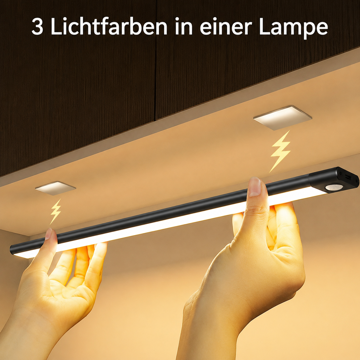 LED Bewegungsmelder Licht - Kabellos & USB Wiederaufladbar