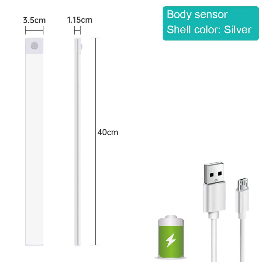 LED Bewegungsmelder Licht - Kabellos & USB Wiederaufladbar