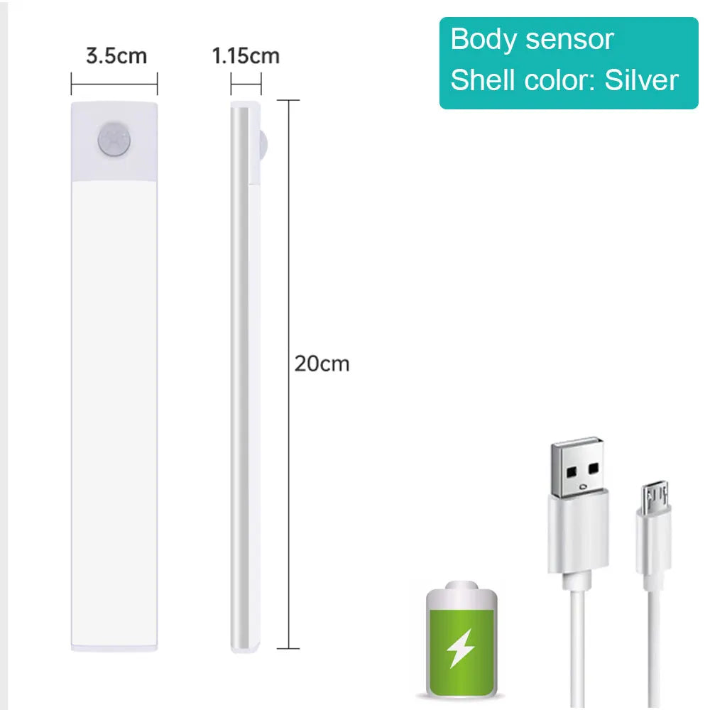 LED Bewegungsmelder Licht - Kabellos & USB Wiederaufladbar